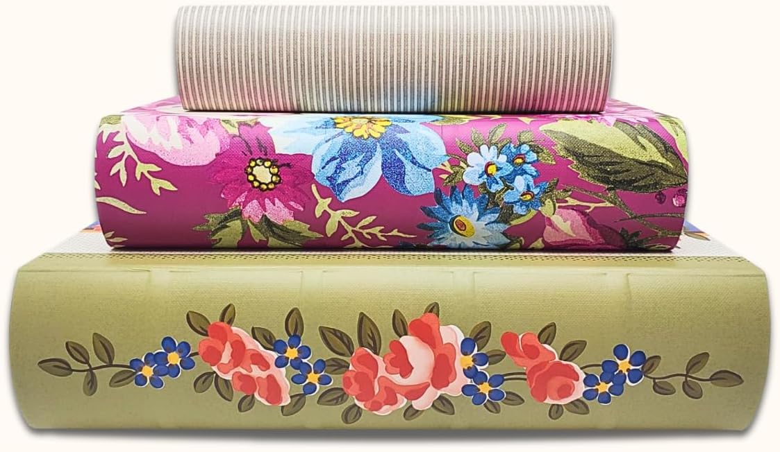 Punch Studio Decorative Storage Boxes with Lids | Nested Book Style Set of 3 Coated Cardboard Keepsake Box for Photos Documents Gifts Home Organization, 11” x 13.5” – Timeless Treasures Floral