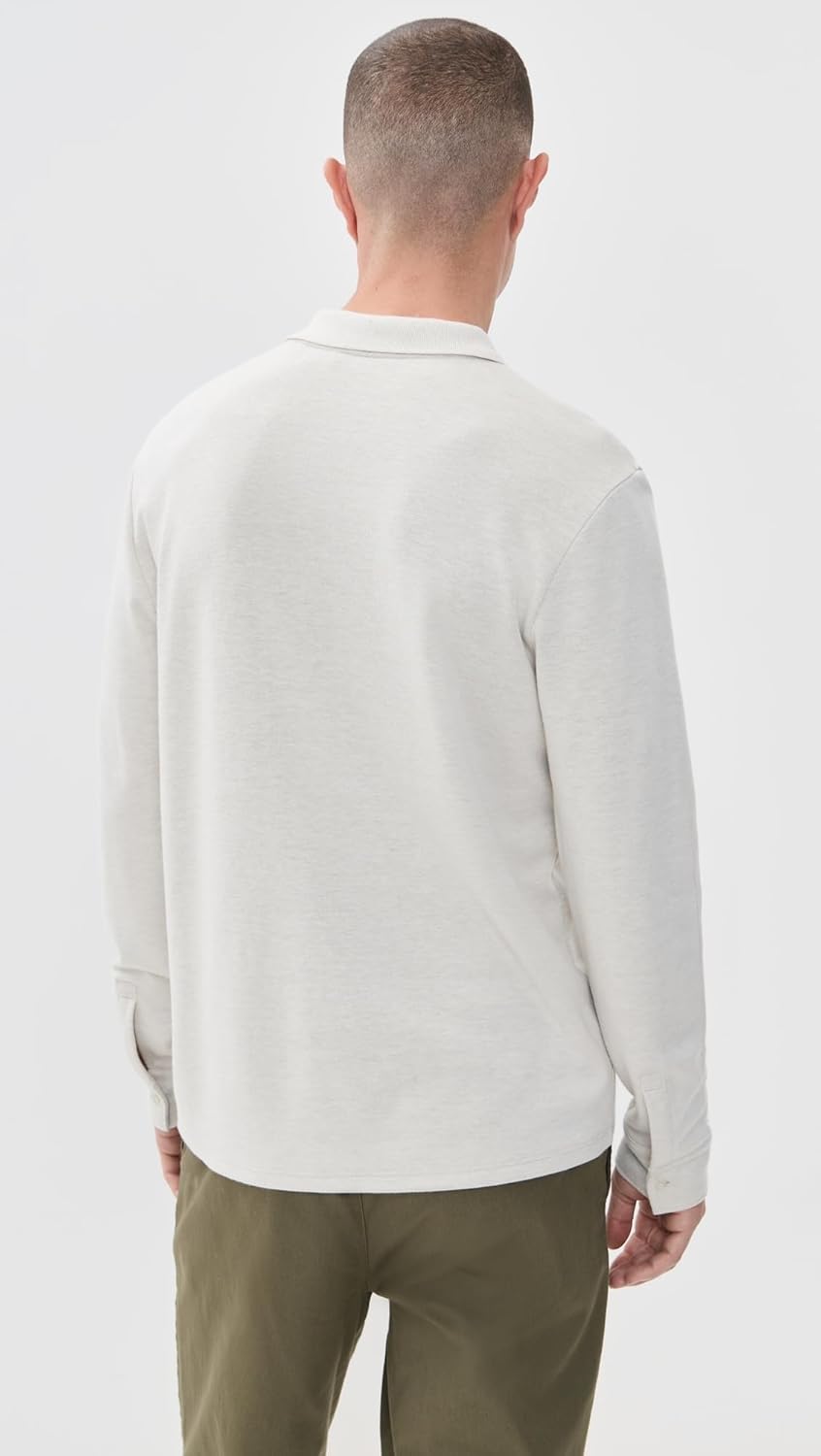 Vince Men's Heathered Double Face Polo - Image 4