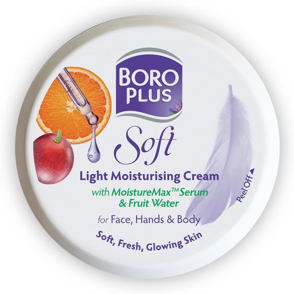 BoroPlus Soft Light Moisturising Cream|Light & Non-sticky|Provides 24 hour moisturisation | For Soft Fresh Skin 100 ml