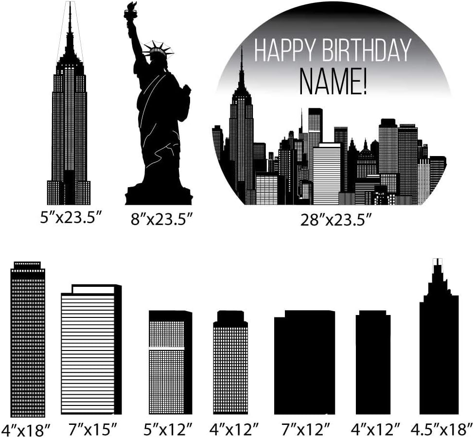 VictoryStore Custom New York Birthday Decorations: New York Happy Birthday Yard Decoration 10pcs Includes Stakes