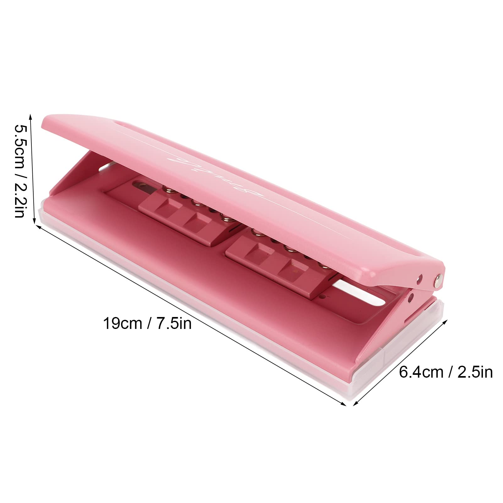 ⚠️パンチ⚠️ Amazon.co.jp: QANYEGN ピンクの6穴パンチ、滑り止め金属構造