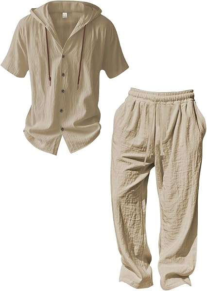 Ensemble de Costume en Lin pour Homme, Respirant, léger, Confortable, Formel, Professionnel, décontracté, Tenue d'été, Durable, Coupe ajustée#Z - 5
