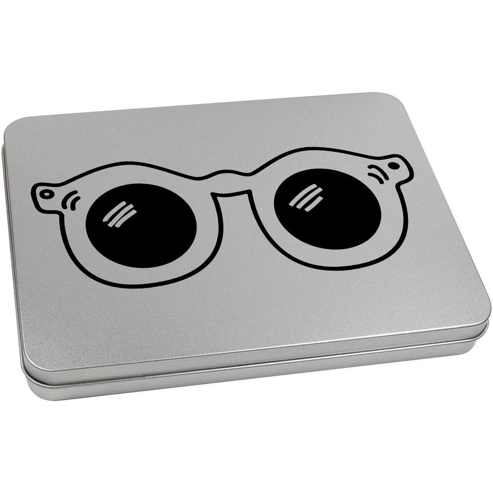 Azeeda 220mm 'Sunglasses' Metal Hinged Tin/Storage Box (TT00121258)