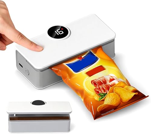 Sous Vide Portable Rechargeable 2 en 1, 6 Niveaux de C Scelleuse