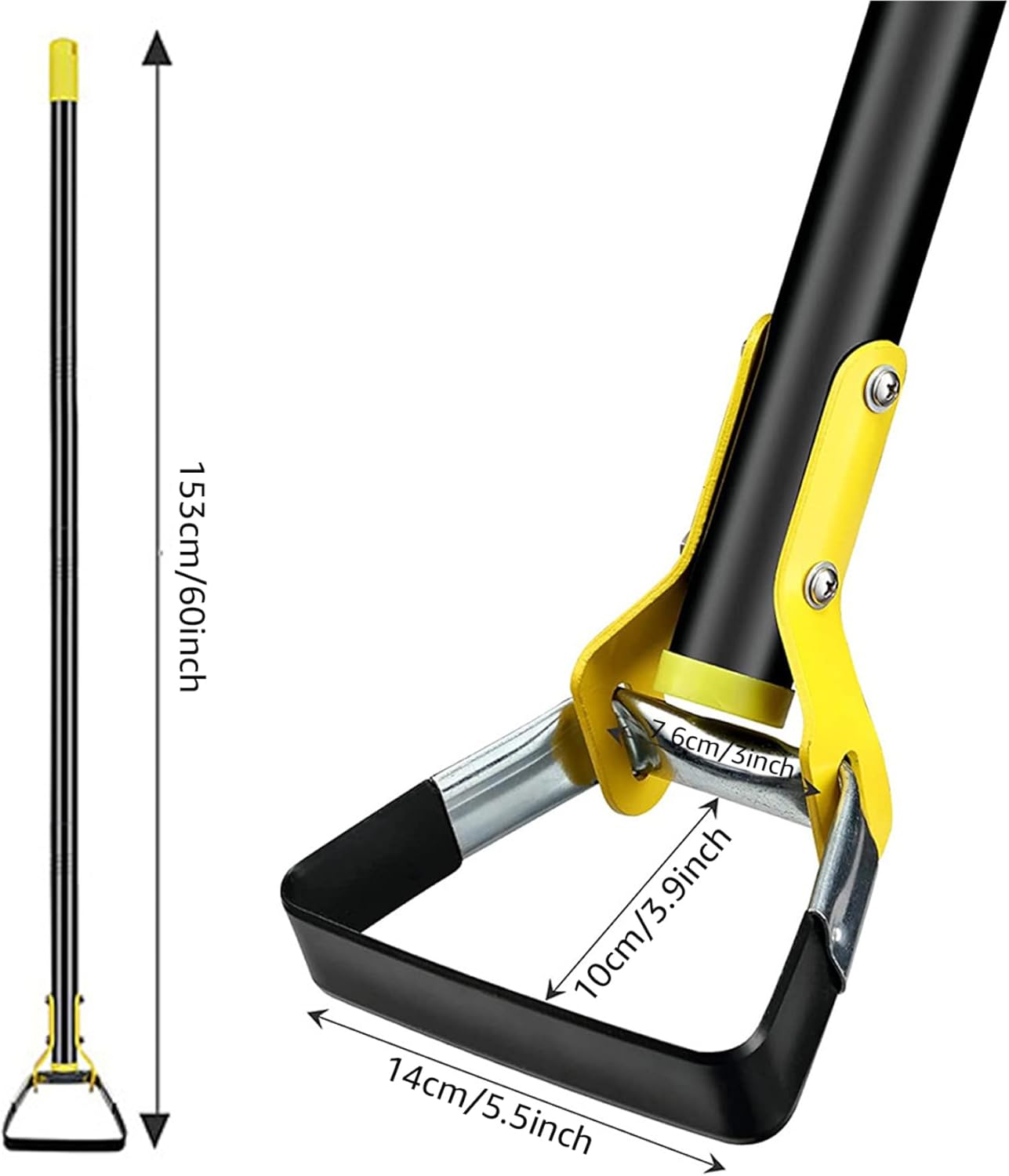 Garden Hoe for Weeding, 60" Long Handle Triangle Weeding Tool - No Bend Design for Effortless Lawn, Garden, and Flower Bed Care