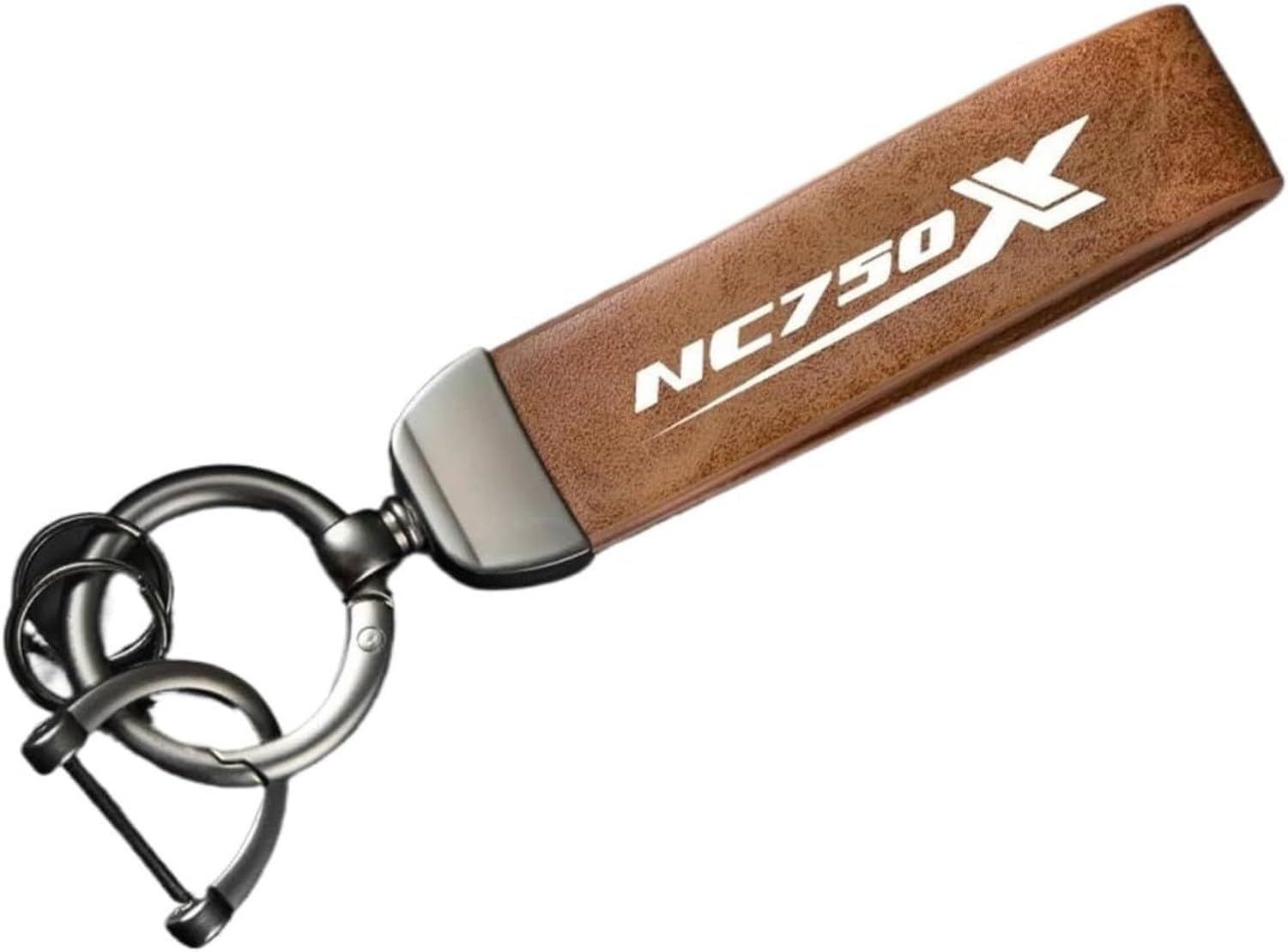 KGAIXN Leather Keychain for NC750X NC 750X 2014-2024 Motorcycle KeyRing Motorcycle Accessories Keychain, Style B