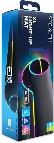 STEALTH LED Light-Up XL Gaming Mat Compatible with PC and Consoles - No-slip, Durable, Comfortable Gaming With up to 13 RGB Lighting Effects