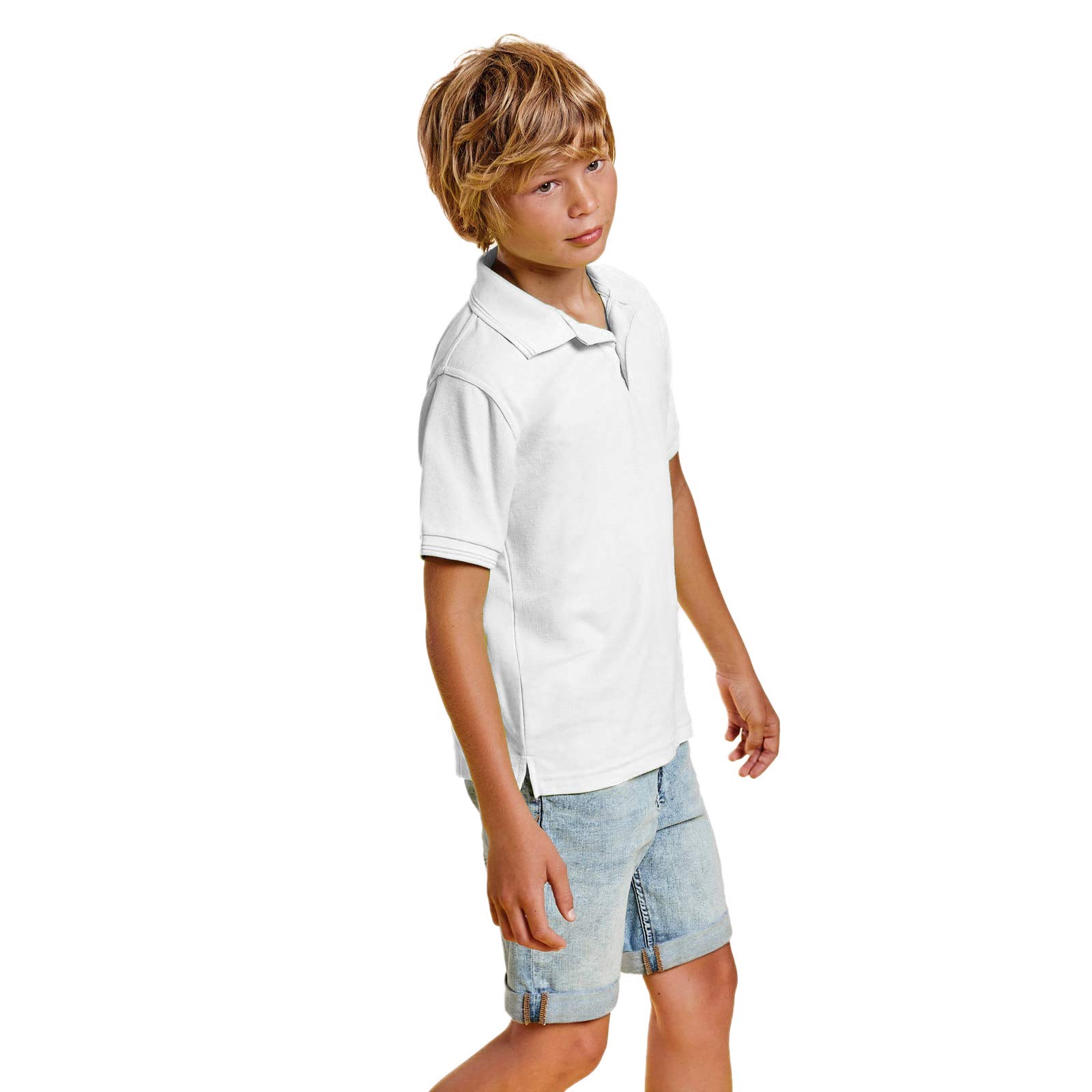 24 JOYAS Polo para Niños 100% Algodón con Manga Corta, Cuello Acanalado, Tapeta y Tres Botones – Camiseta Infantil Moda Casual y Deportiva Transpirable de Colores