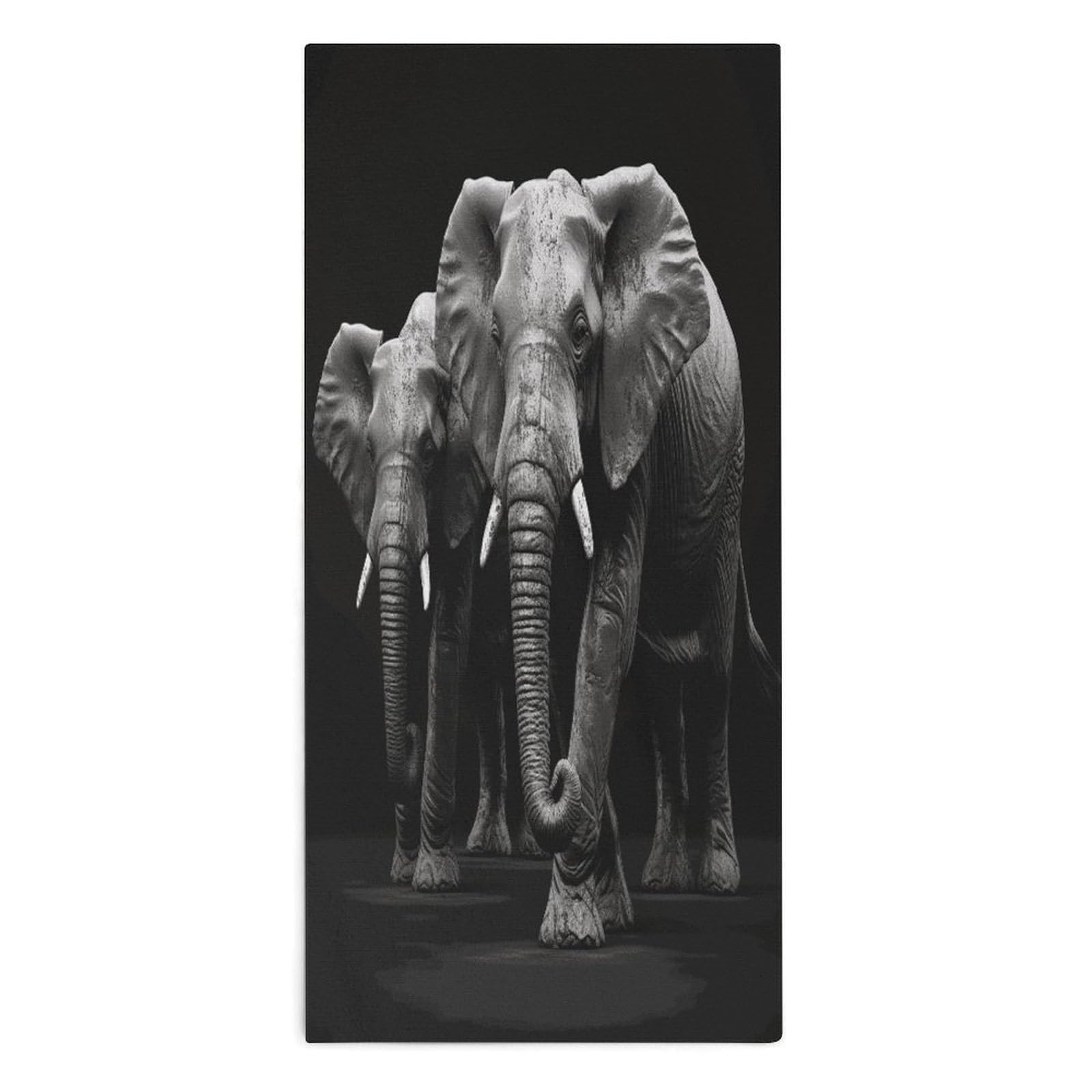 Btcowzrv Style 3D Gray Elephant Bath Towel Beach Towels Shower Towel