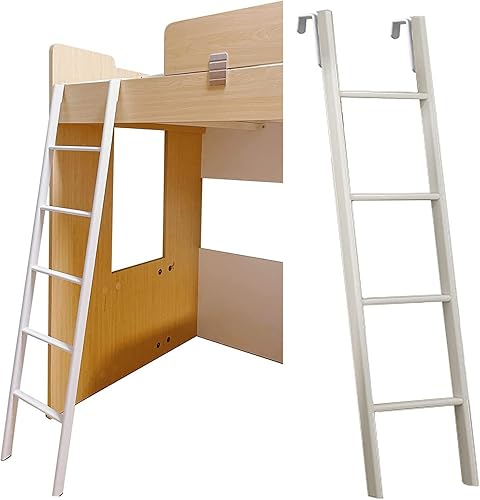 YLLFFLL Escalera de litera blanca de 45 pulgadas y 50 pulgadas y 55 pulgadas, escalera de escalón para automóvil o barco, escalera de metal