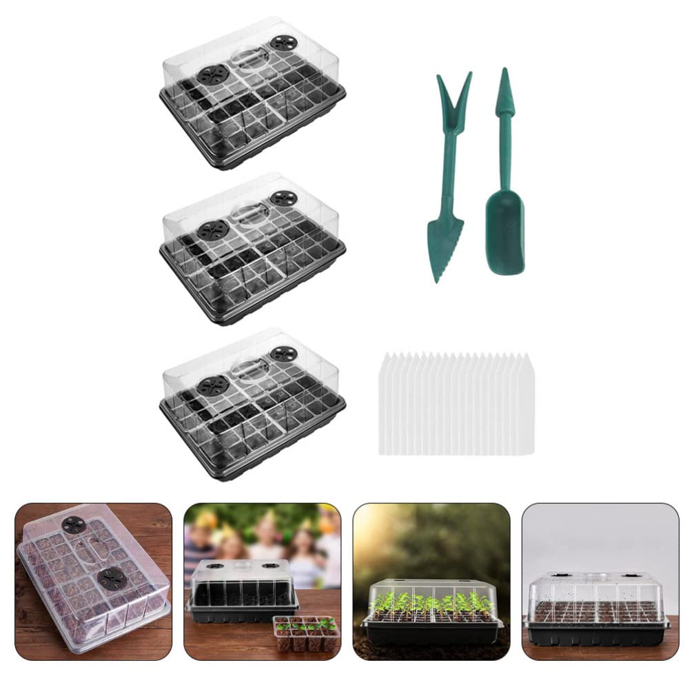 Yardwe 1ensemble Set De Plateaux De Breathables Pour Plateaux Plastique Avec Alvéoles Outils De Jardinage Pour Germination De Plantes Et Semences
