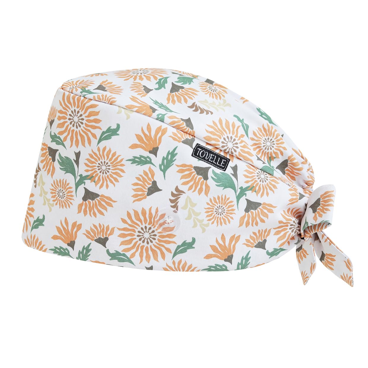 Scrub Caps for Women with Buttons, Classic Surgical Caps