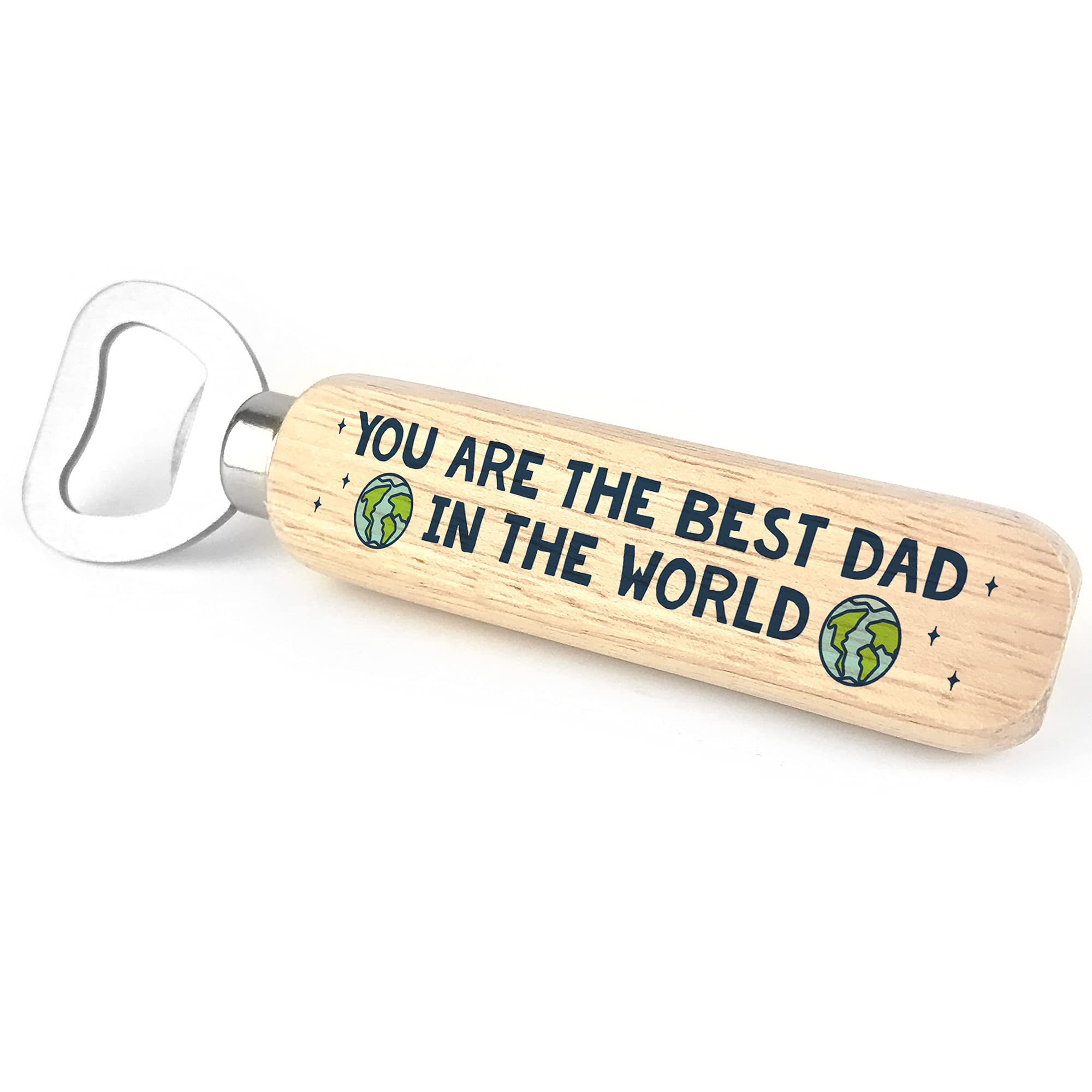 Fathers Day Gift for Dad from Daughter Son Wooden Bottle Opener Gift for Him