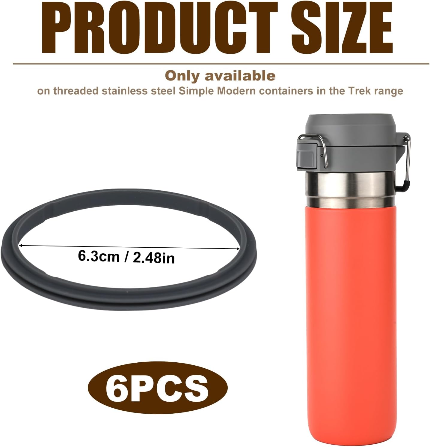 Thermos Water Bottle Cap Replacement 6pcs Water Bottle Lid