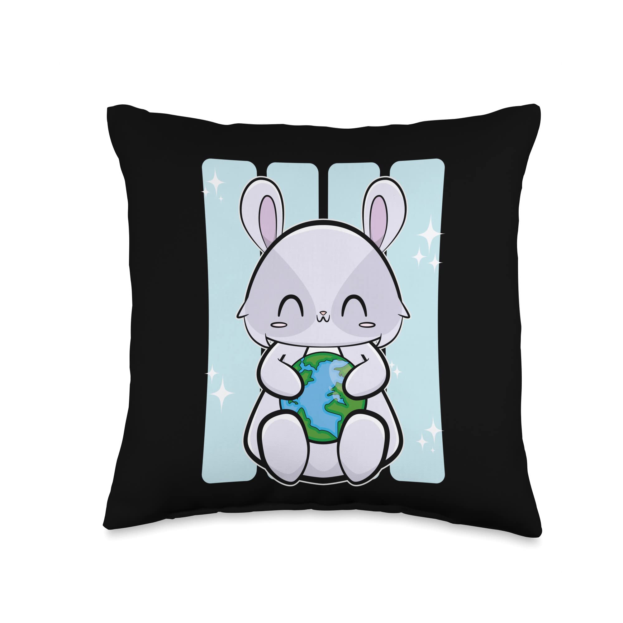 Rabbit & Earth DayDesigns Rabbit with Earth Day Throw Pillow, 16x16, Multicolor