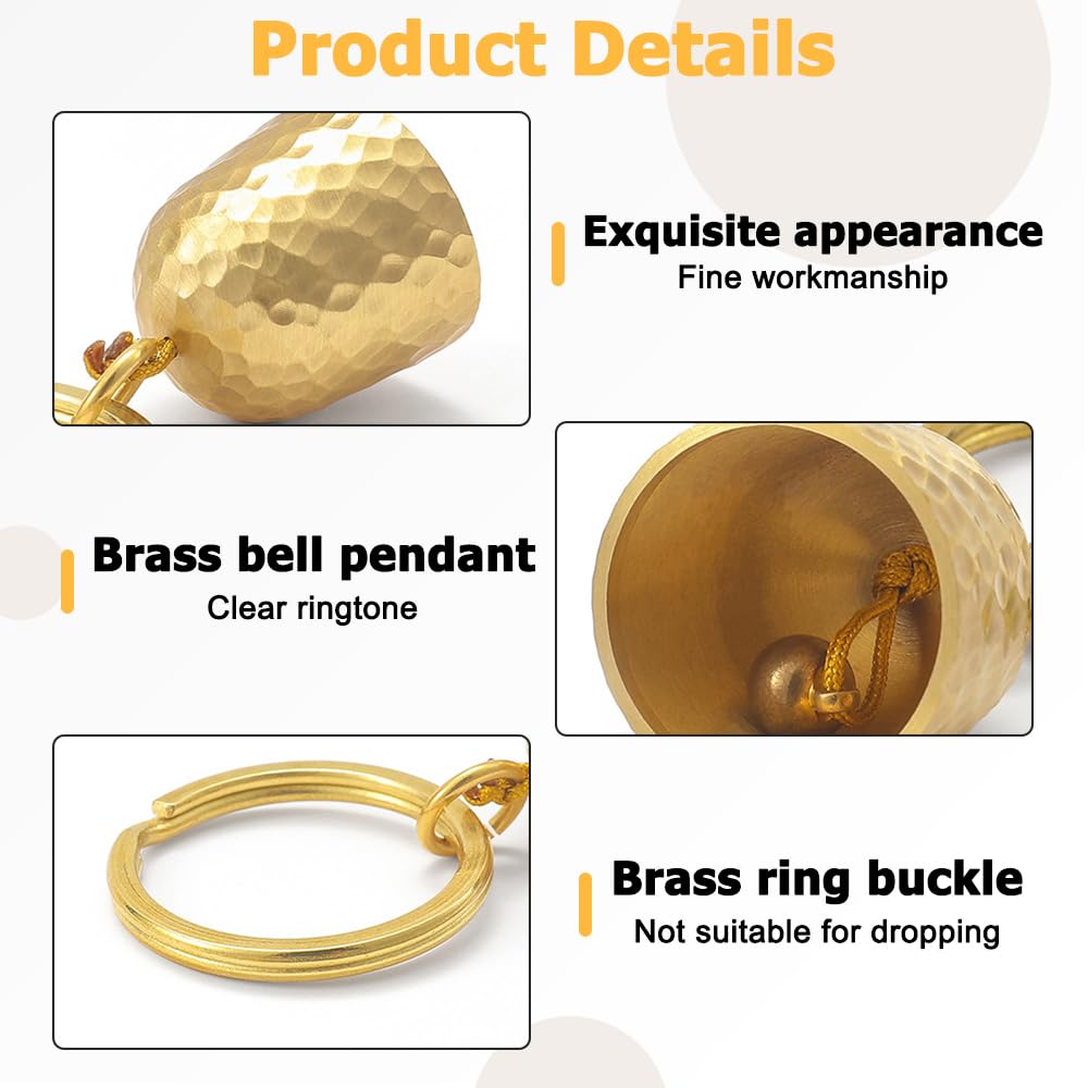 MiOYOOW Cloche à Breloques pour Collier Chat, Clochette Multifonction en Cuivre pour Animaux de Compagnie avec Boucle de Suspension pour le Suivi des Chien Chat, Cadeau Noël Halloween