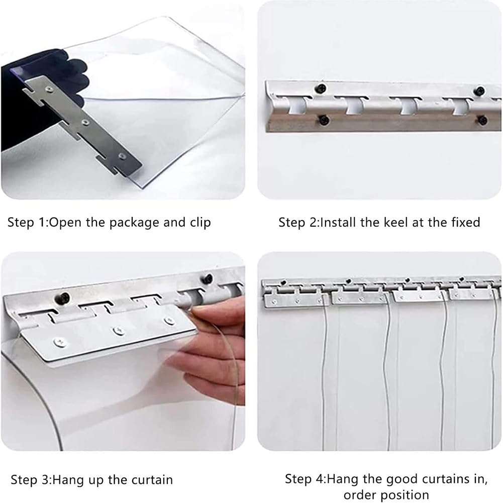 Puerta de vinilo de PVC para congeladores y refrigeradores comerciales, 270 x 210 cm, solución de ahorro de energía aislada para almacenes y refrigeradores, diseño de fácil instalación