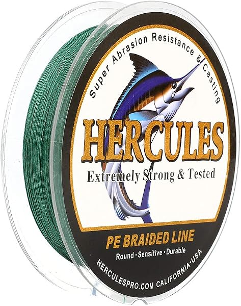 Hercules Super Cast 100-2000m 109-2187 Yards 6-100lbs Test Ligne de pêche tressée pour Eau salée PE Tresse Lignes de Poisson Superline 4 brins - 1