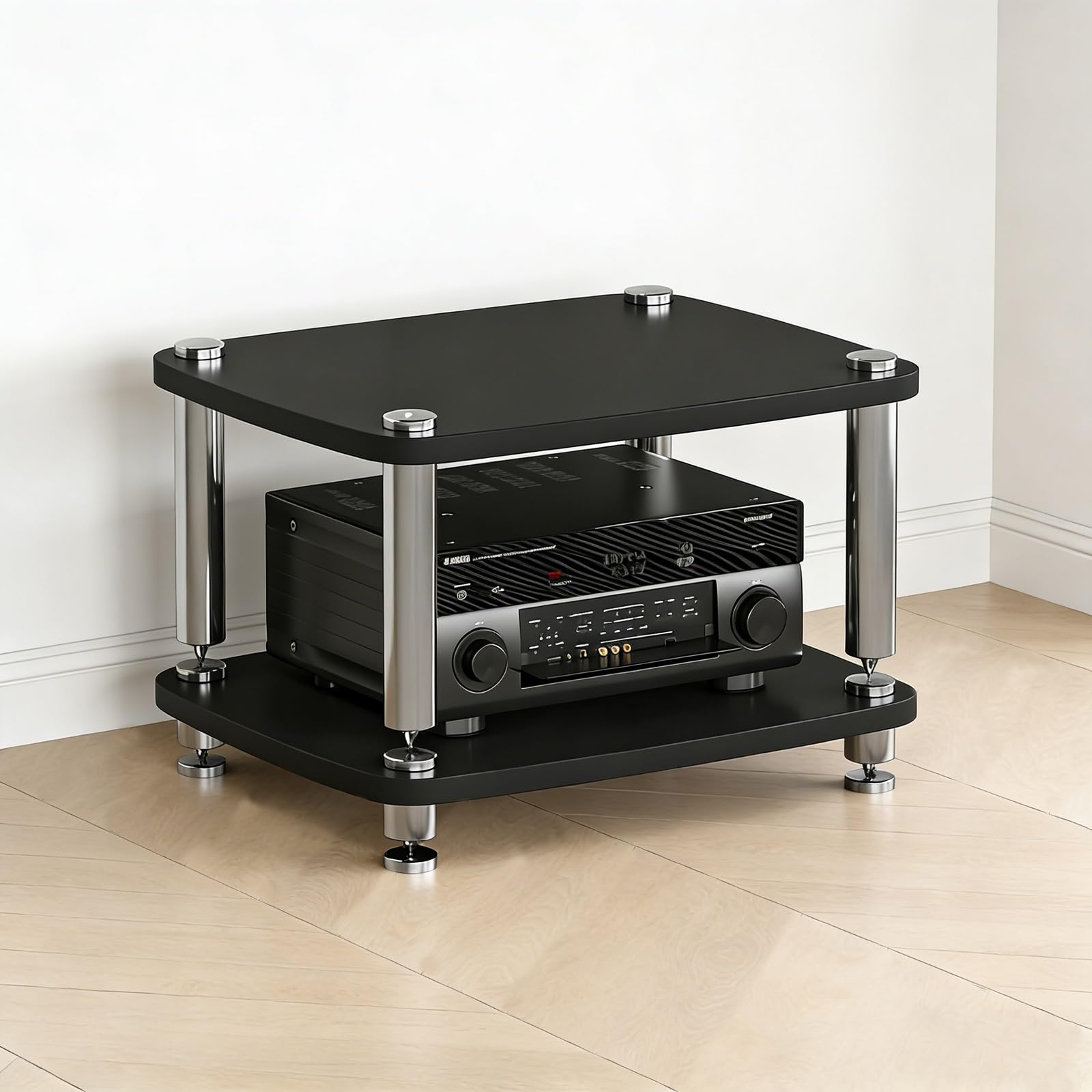 Estante rack HiFi de 4 niveles que soluciona la falta de espacio y las vibraciones