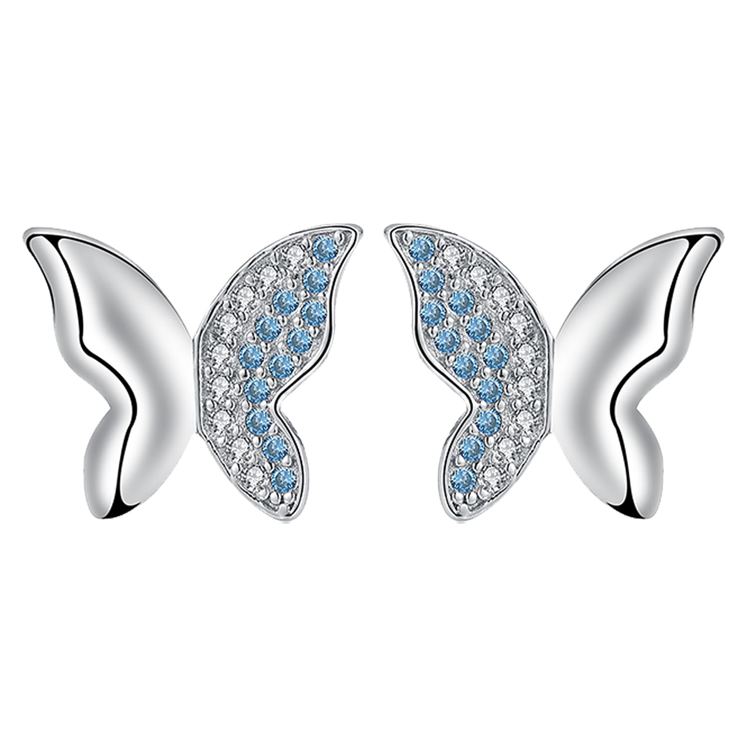 Yinsen Mariposa de Pendientes Plata de Ley 925 con Mujeres Niñas Pendientes – Regalo Ideal para Mujer