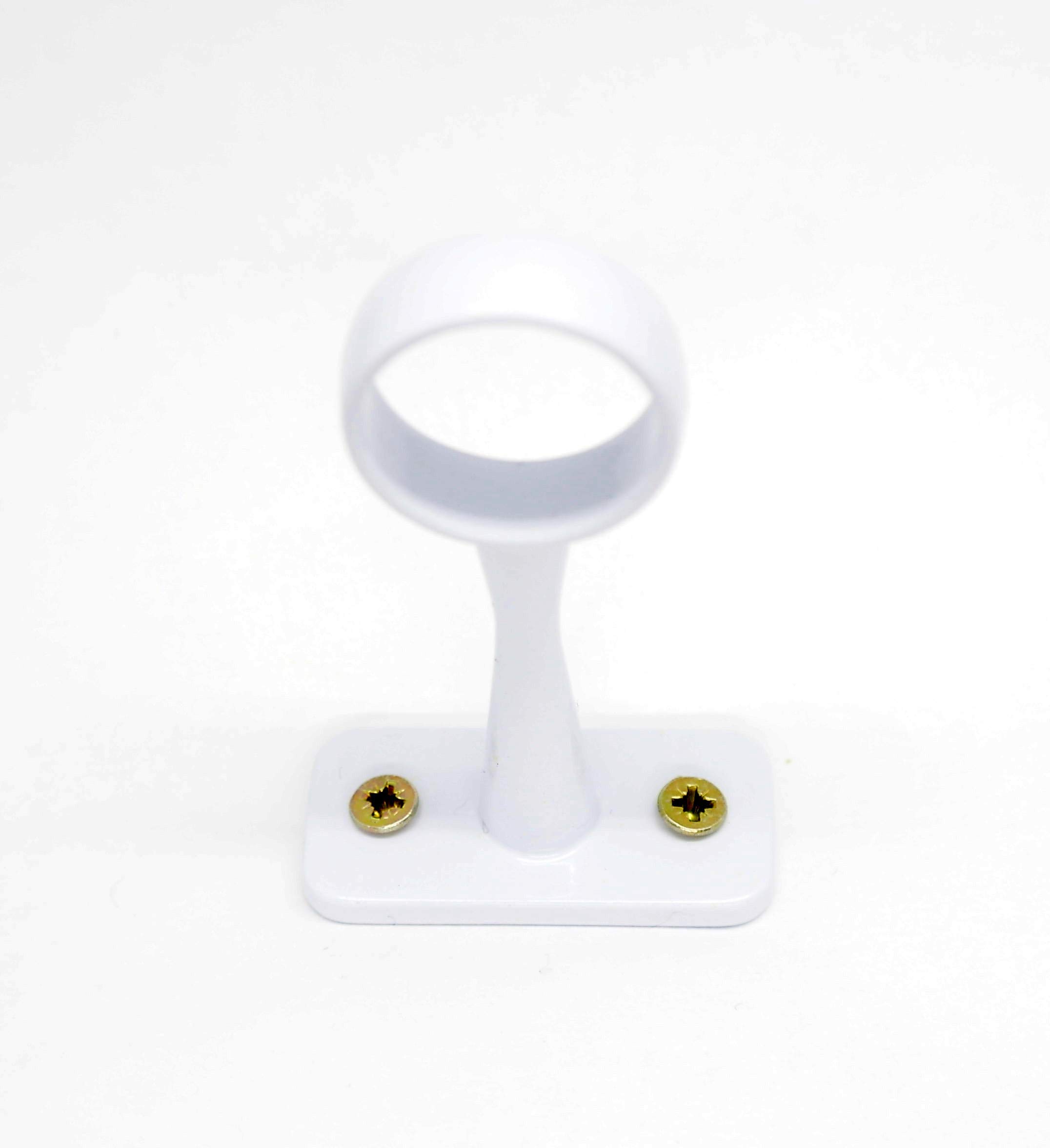 Wardrobe rail support White Centre Brackets 19 mm Steel Storage solutions Pack of 4 (19mm Centre Brackets, White)