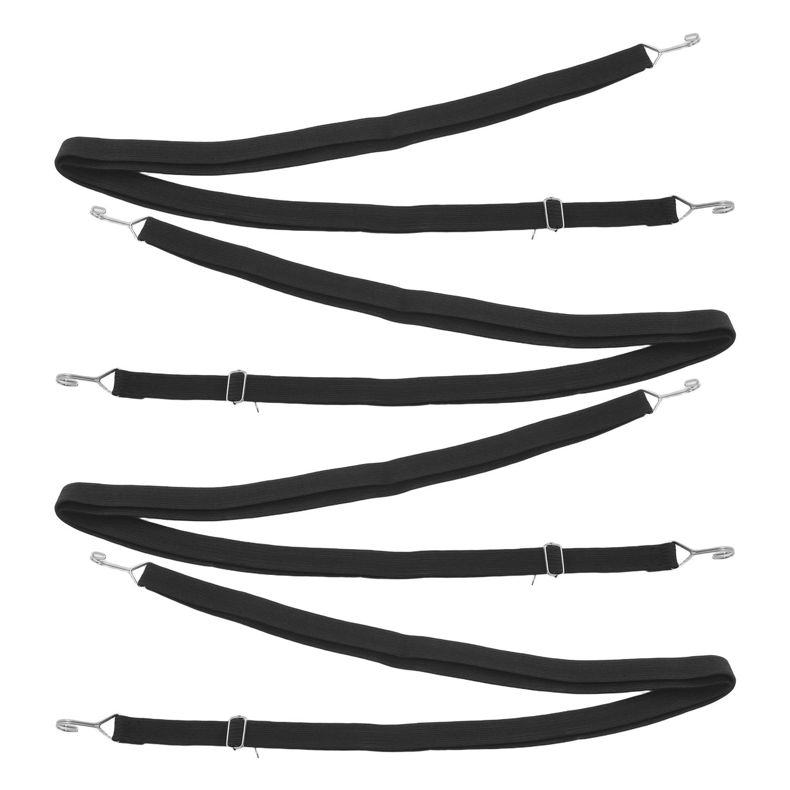 4 cinghie elastiche con ganci - Cinghie regolabili per teloni - Corde elastiche per traslochi, stoccaggio, camion, giardino e applicazioni per esterni