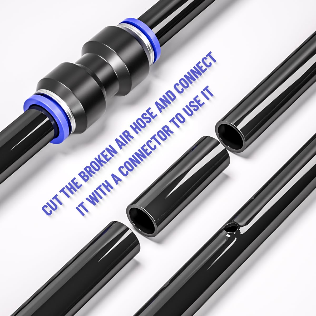 Bwintech 12 Pz 6mm a 8mm Pneumatic Dritto Riduzione Spingere per Collegare Adattatore Quick