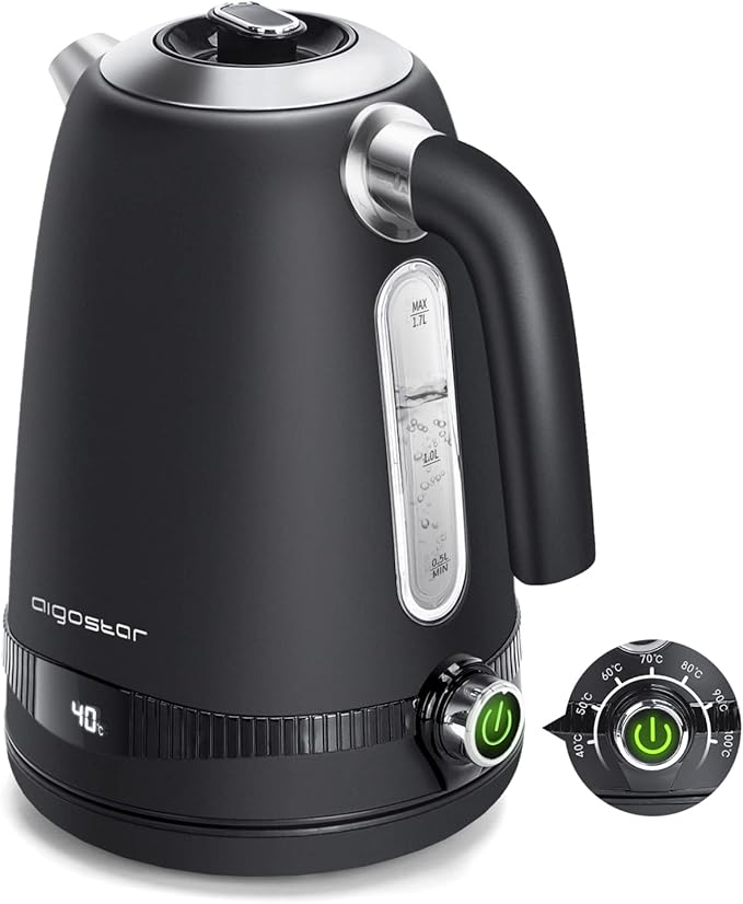 Aigostar Electric Kettle with Variable Temperature (40°C100°C), 1.7L