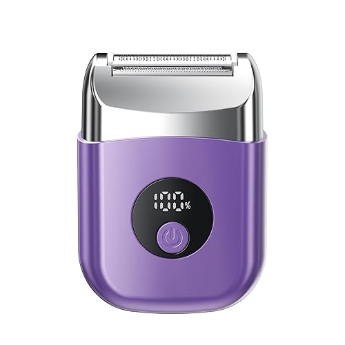 Miniatura 3 de Maquinilla de afeitar eléctrica inalámbrica para mujeres, maquinilla de afeitar eléctrica de viaje con pantalla LED, afeitadora recargable para el