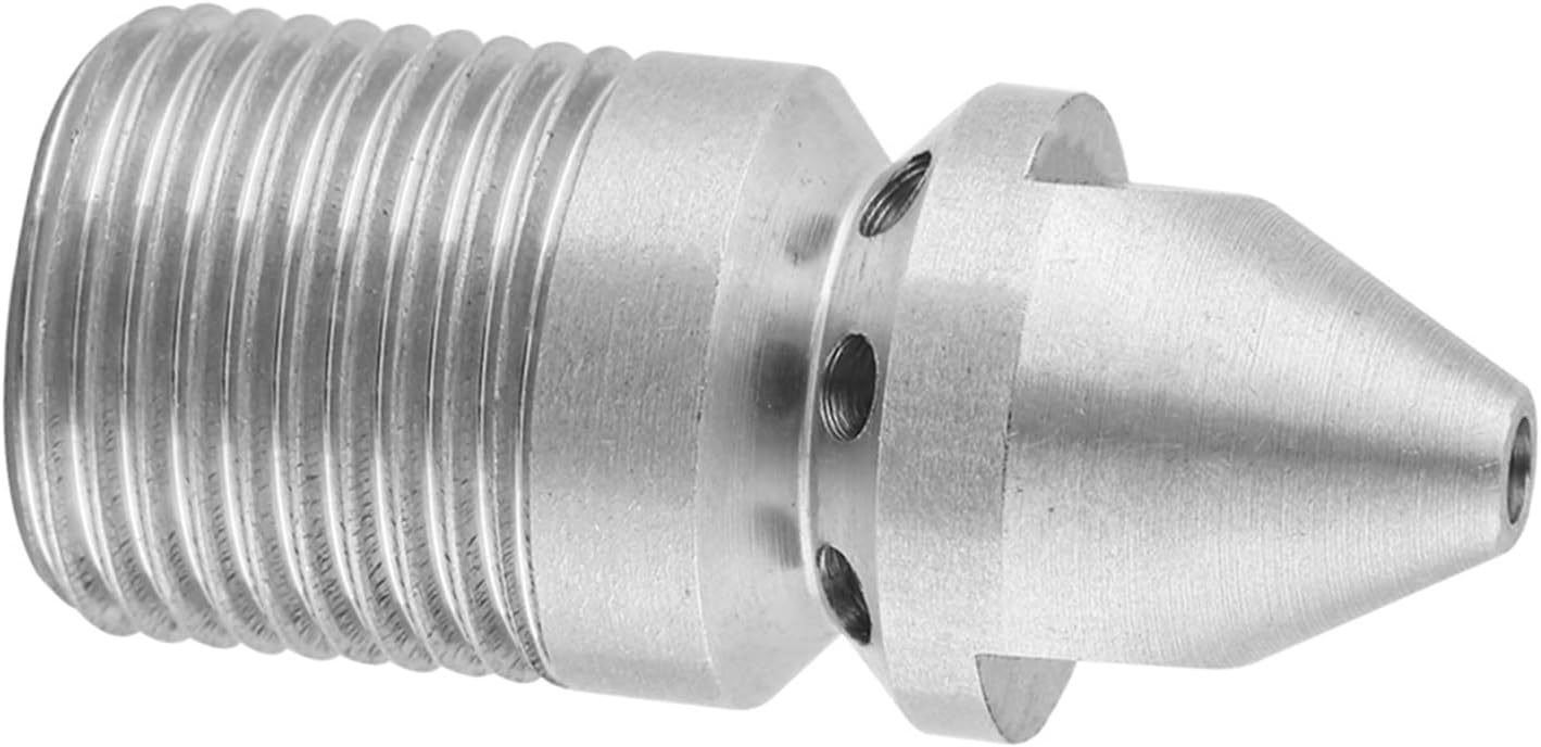 Stainless Steel SS304 Drain Blaster Cleaning Nozzle Sewer Jetter Nozzle