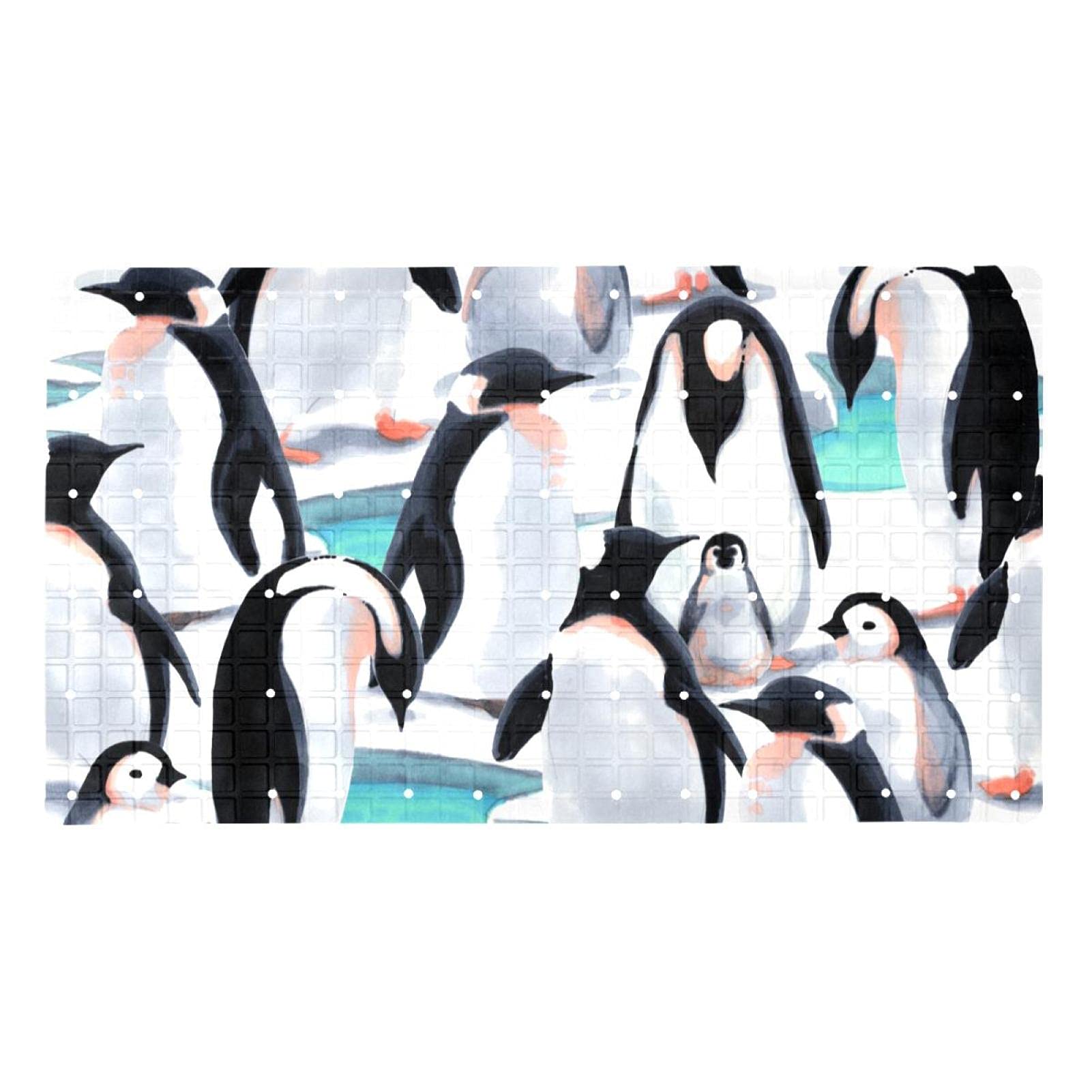 Tapis de douche antidérapant pingouin pour éviter les glissades dans la baignoire