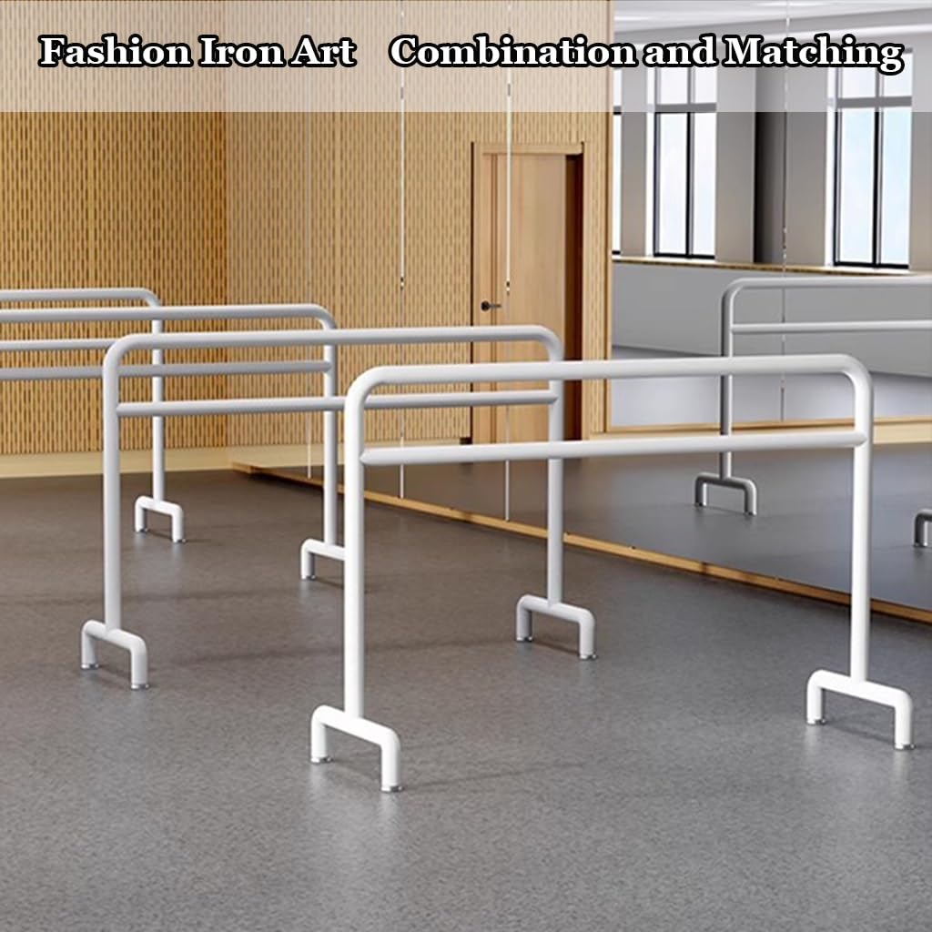 Sbarra Danza Classica Semplice sbarra da balletto in ferro metallico, asta di prolunga per asta di compressione per gambe per adulti e bambini, forte capacità di carico ( Color : White , Size : 1m/3.3