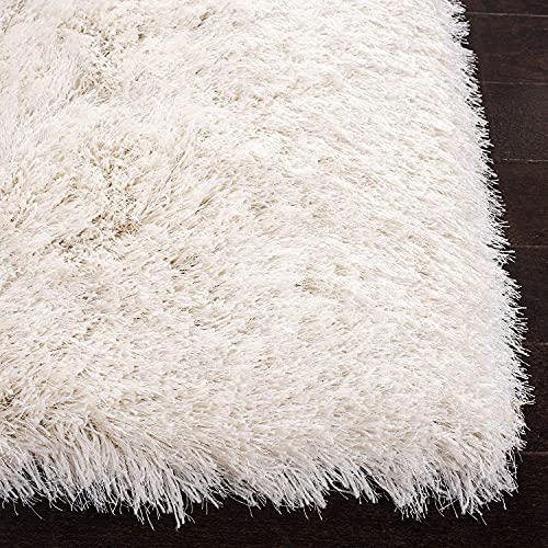 Image of Urban Modern Decor Features 5x8 Feet Modern Soft Shaggy Carpet Thick, Fluffy & 2 inch Pile Shag Rug for Your Kids Room, Bedroom & Livingroom(5x8 feet, Ivory Plain)