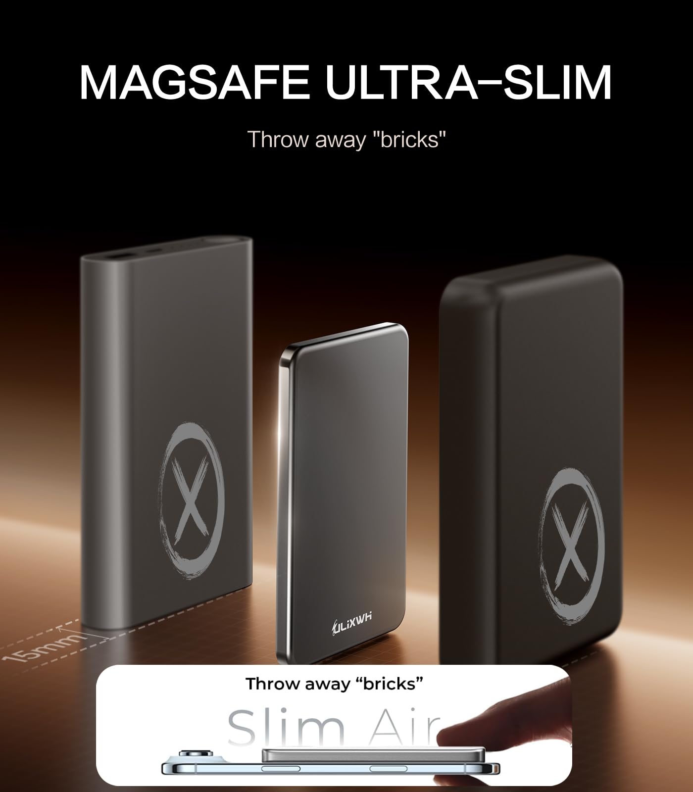 Carica iPhone 16 Pro 5000mAh Portatile Grey - Dettaglio