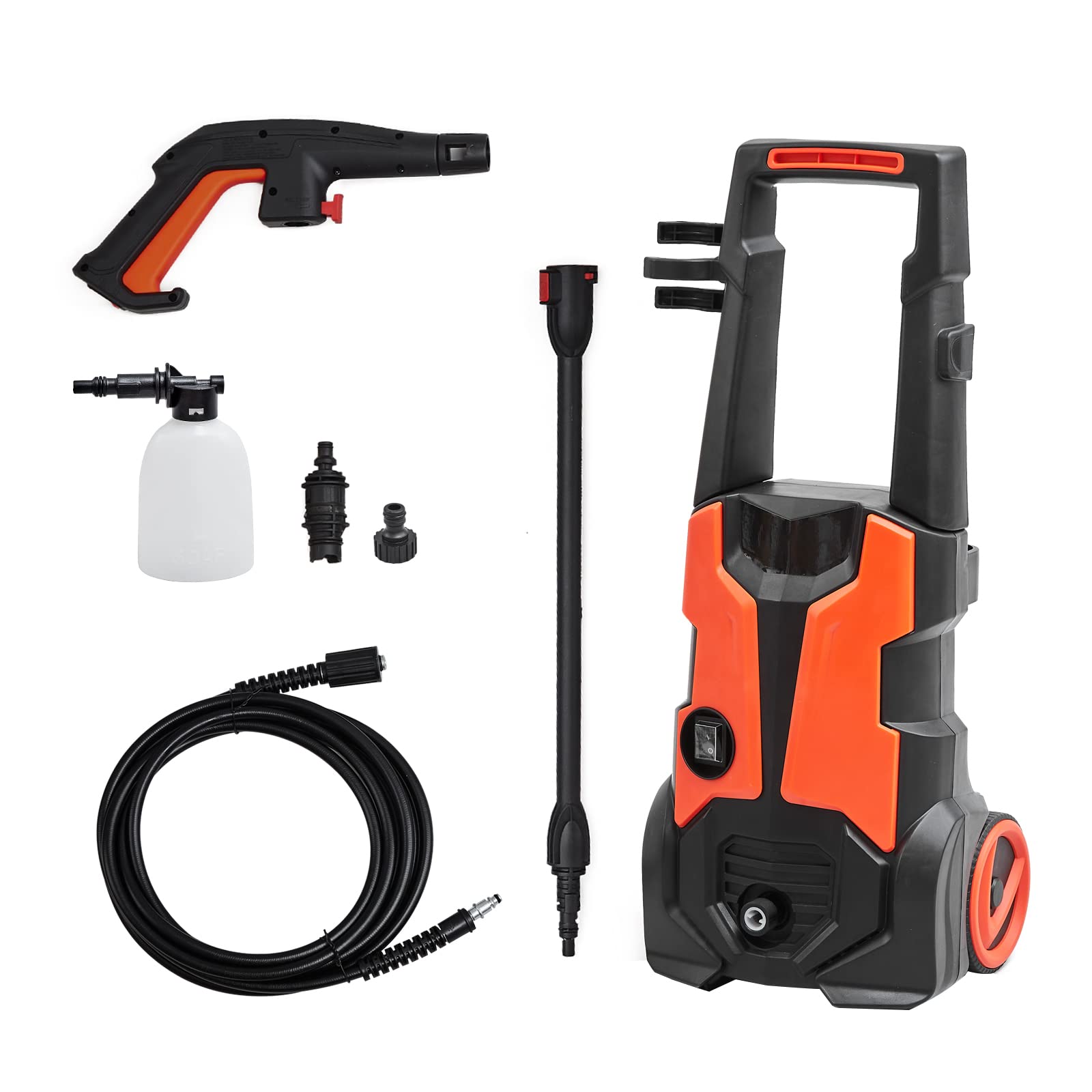 TUKAILAi Pressure Washers, 1900W Power Washers, 450L/H High Pressure Washer,150 Bar Jet Washer for Cleaning Cars Patio Garden Yard Lawns