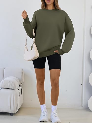 Miniatura 3 de Trendy Queen - Sudaderas para mujer, sudaderas con capucha de gran tamaño, cuello redondo, suéteres cómodos para otoño e invierno, ropa a la moda