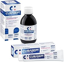 Curasept Intensive Oral Hygiene Kit 0.20% Chlorhexidine – Mouthwash 200 ml + Toothpaste Gel 75 ml – ADS Antiplaque, Alcohol Free