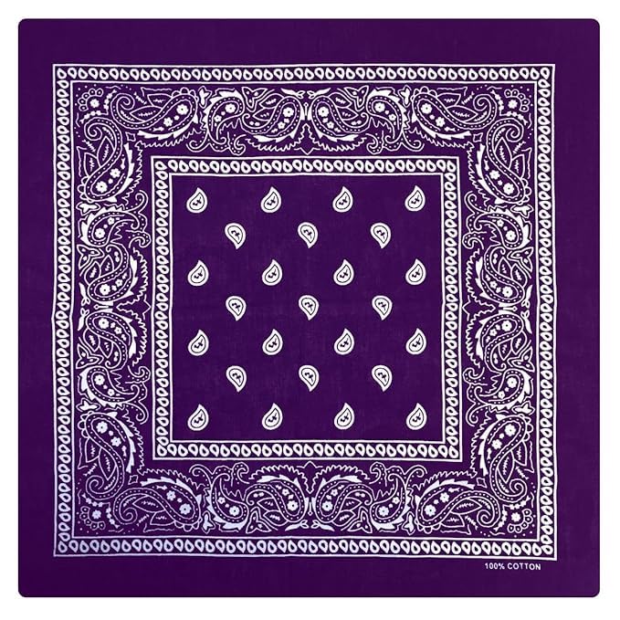 the bandunies Soft Cotton Bandana,Pack of 1, Multicolor, 52 x 52 cm, Men's, Women's, Paisley Printed Bandanas, Headband, Scarf,-picture-36