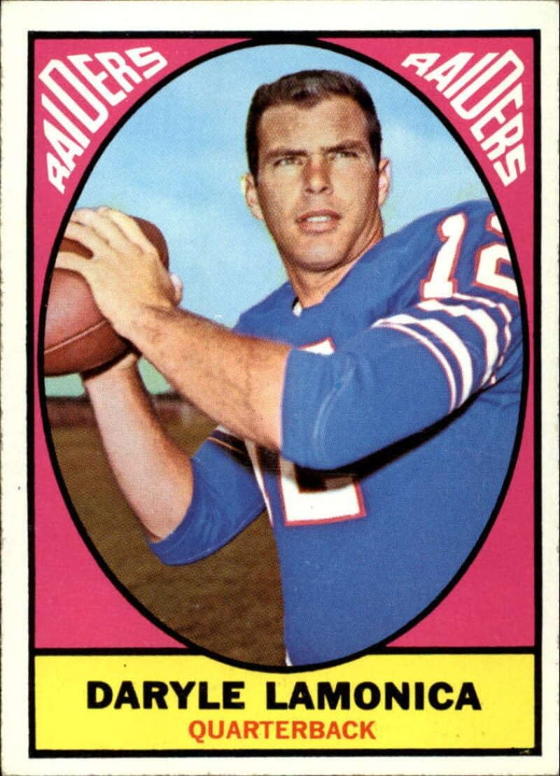 1967 Topps Football Series 2#103 Daryle Lamonica Oakland Raiders Set Break 1 (See Scan for Actual NFL Trading Card you will receive)