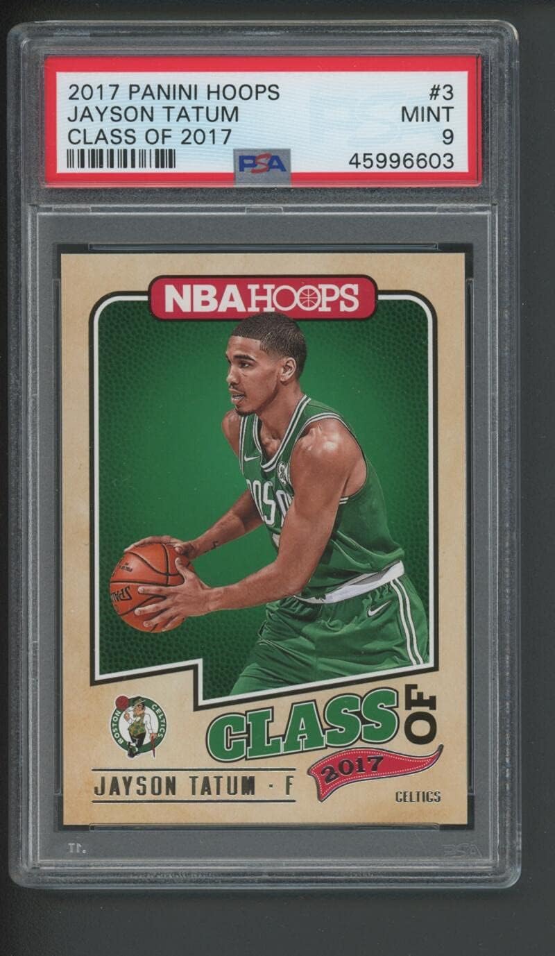 2017-18 Panini Hoops Jayson Tatum #3 Class of 2017 Boston Celtics ROOKIE RC MINT PSA 9 Graded NBA Basketball Card