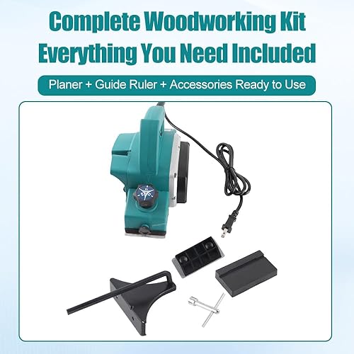 Miniatura 4 de Cepilladora de mano eléctrica, 16000RPM 110V, portátil, herramienta eléctrica para carpintería, para muebles del hogar, profundidad de cepillado de