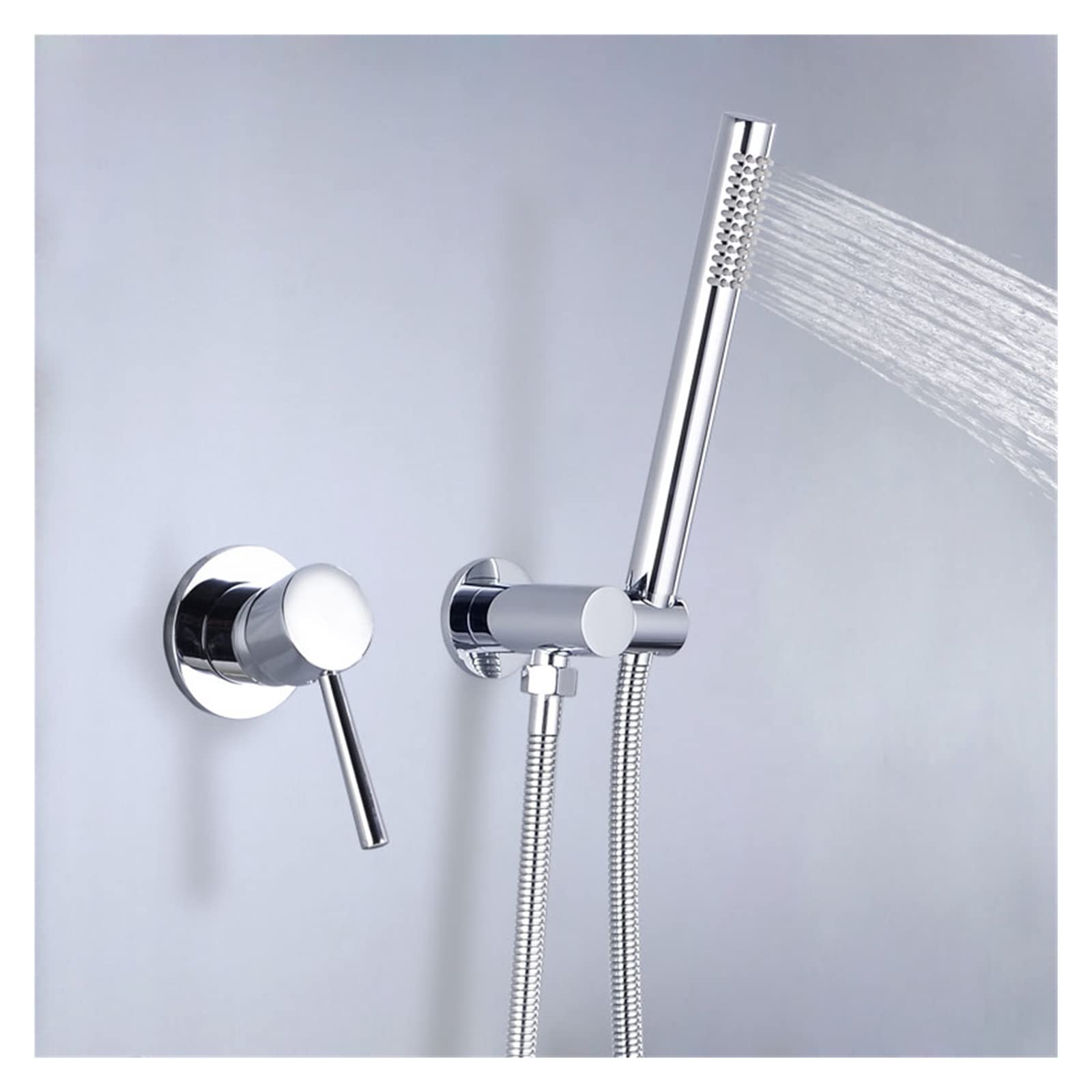 Handbrause Aus Messing – Mit 1,5 M Edelstahl-Schlauch, Verstellbarem Halter & Silikon-Düsen