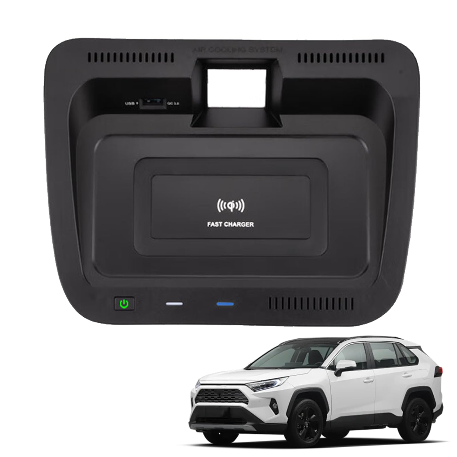 Nuovo Caricabatterie Wireless per Auto,per Toyota RAV4/Wildlander XA50 2020 2021 2022 2023,Tappetino Di Ricarica Wireless Veloce per Telefono Da 15W