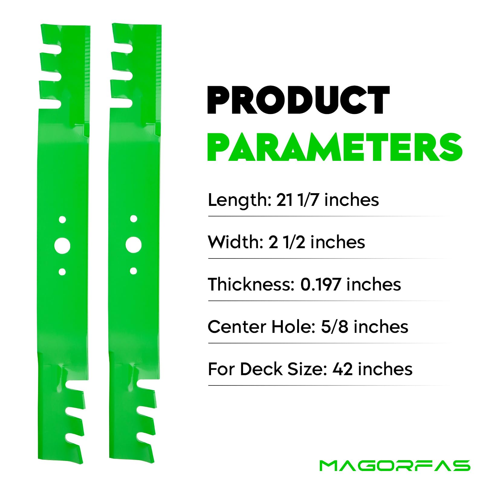 Lawn Mower Blades Toothed Mulching Fits for 7593830 7423033 74204101