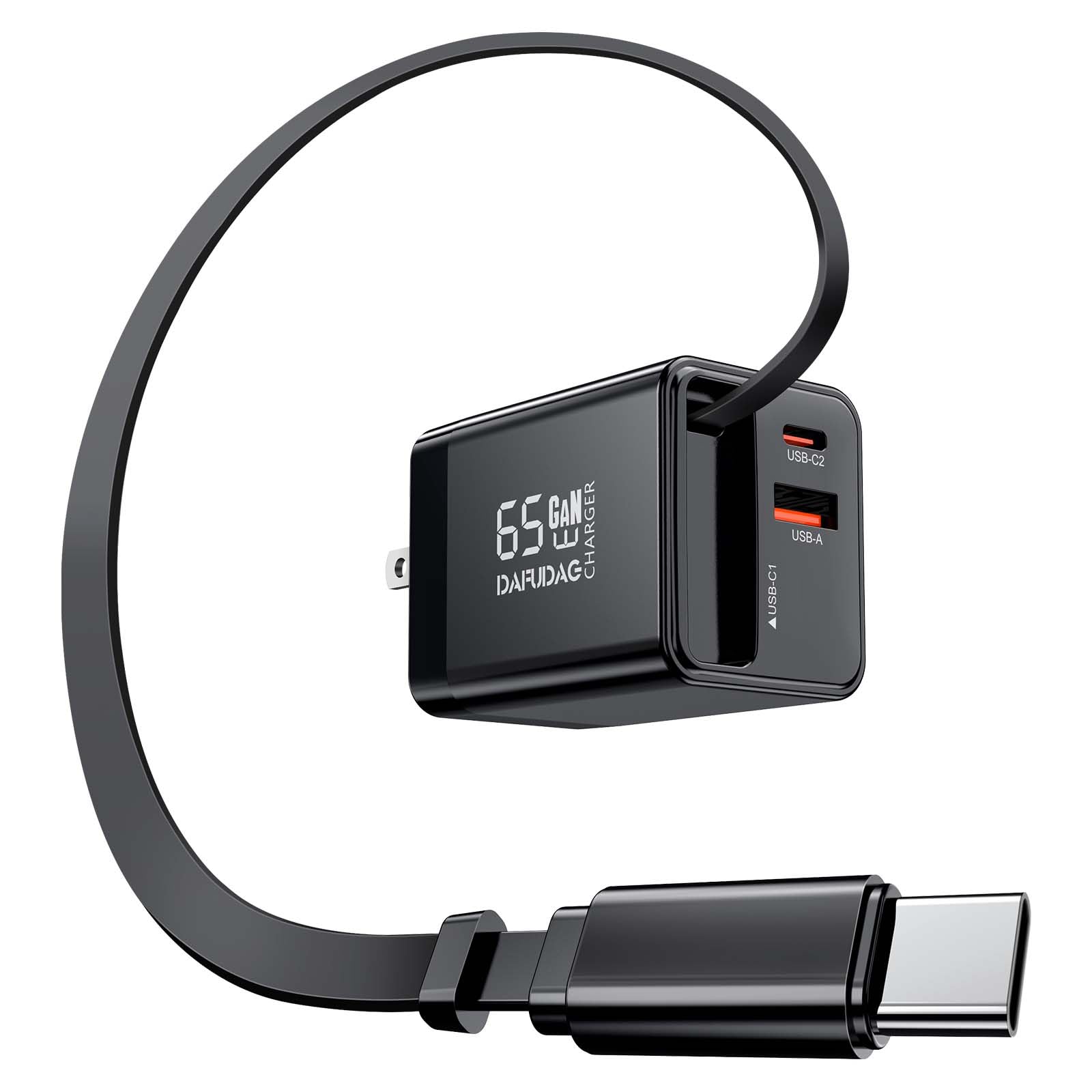USB-C 充電器 65W/45W 巻取り 折畳式 PD/PPS/QC対応 Ty…