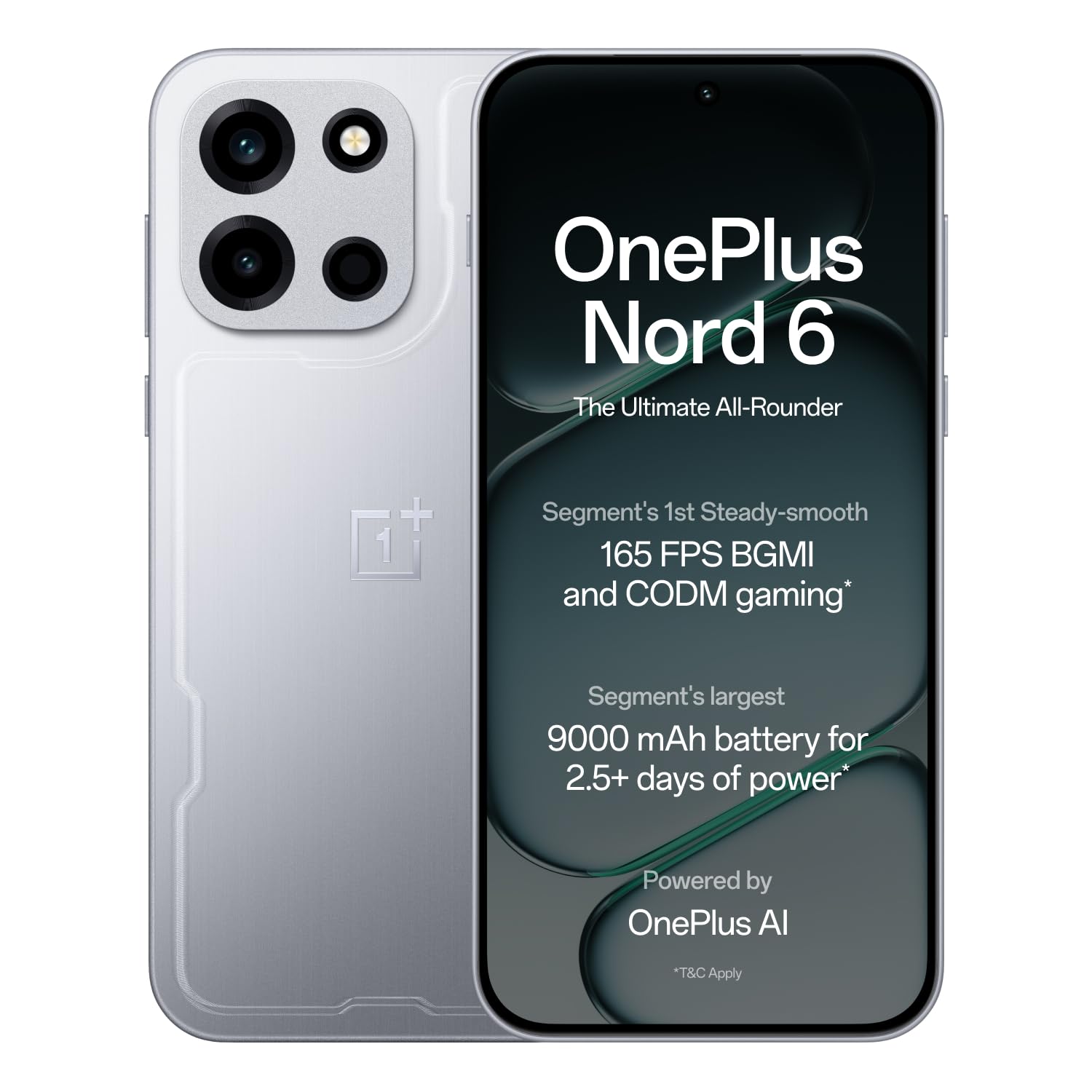 OnePlus Nord 6 | 8GB+256GB | Quick Silver | Snapdragon 8s Gen 4 | Segment