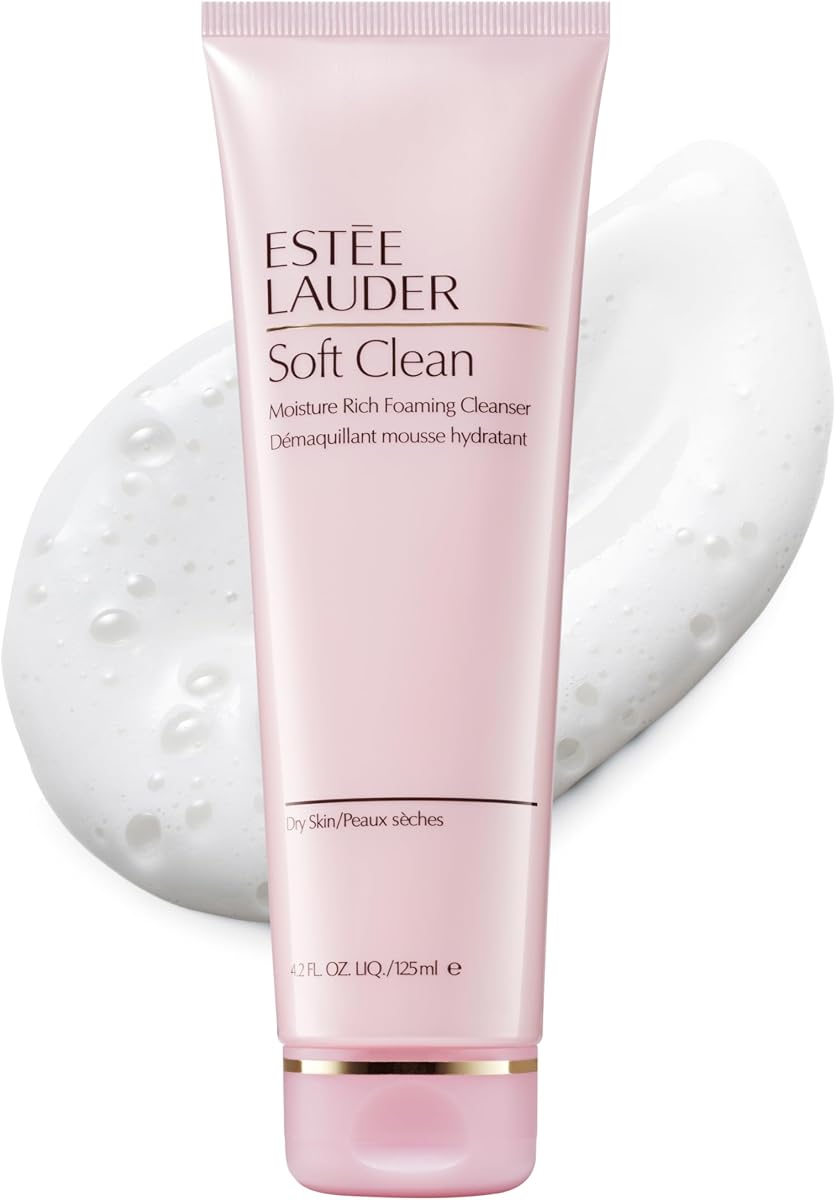 Limpiador facial espumoso rico en humedad Estée Lauder Soft Clean, 4.2 onzas