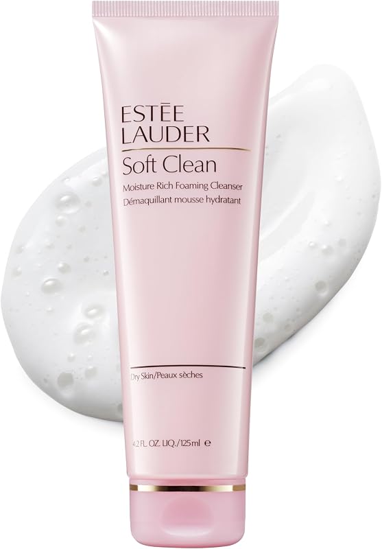 Limpiador facial espumoso rico en humedad Estée Lauder Soft Clean, 4.2 onzas