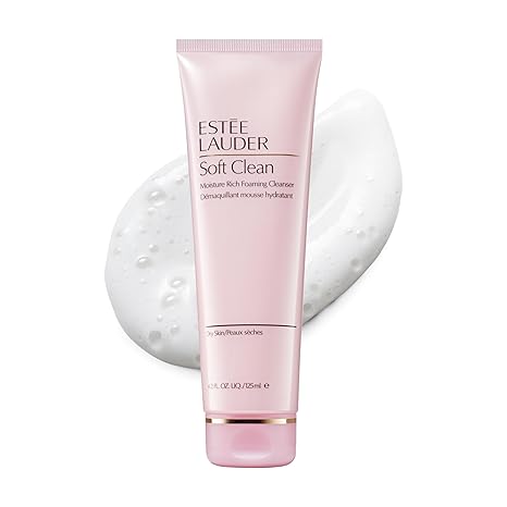 Estee Lauder Soft Clean Moisture Rich Foaming Face Wash Cleanser, 4.2 Ounce