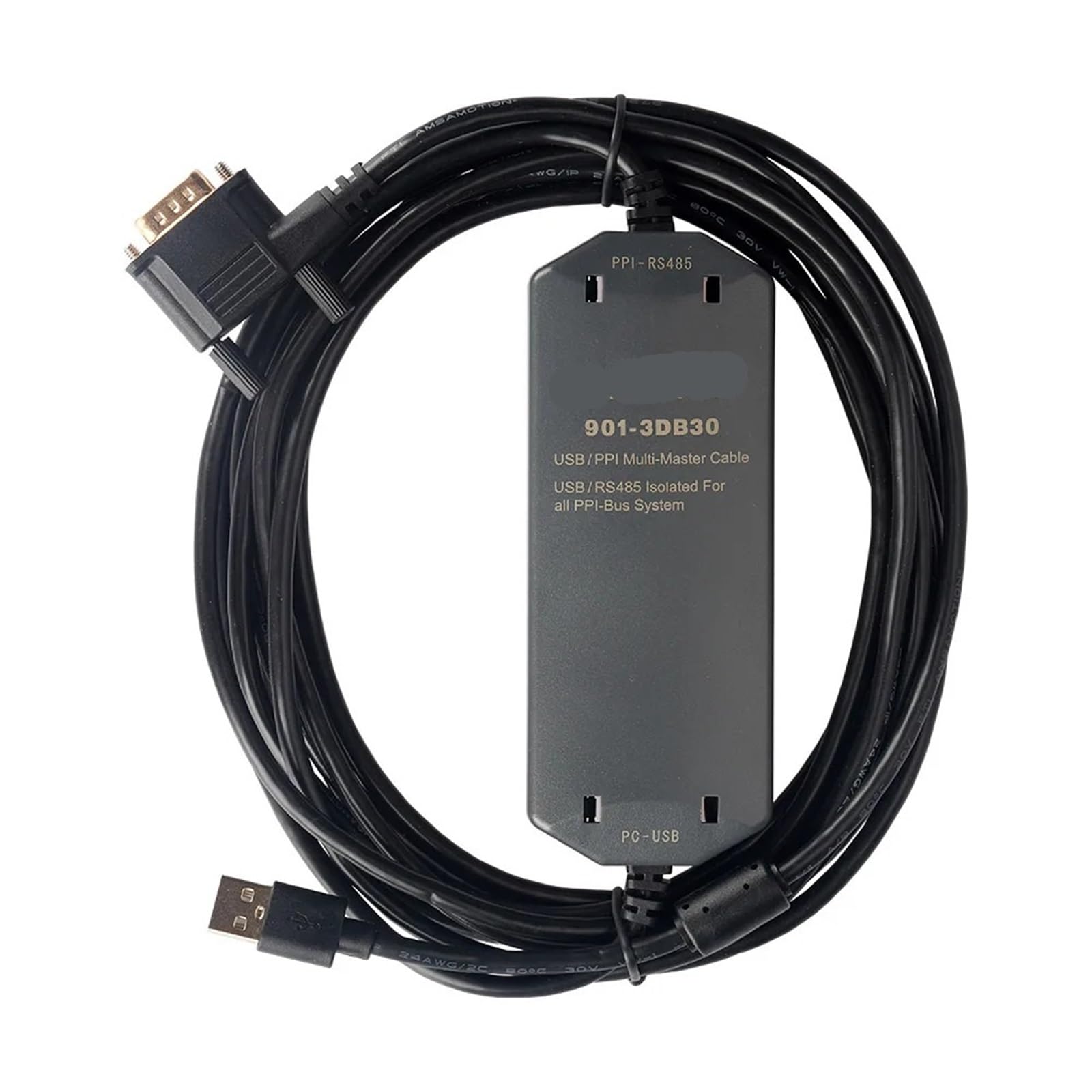 S7-200 Programming Cable Industry Grade 3DB30 USB PPI Support Smart ST SR 700/1000 TP177A HMI Touch Panel(Gold-Plated Isolated)